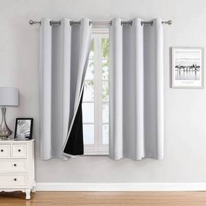 lot 4907 image: ChrisDowa 100% Blackout Curtains with Liner, 2 Panels, 42x63 in