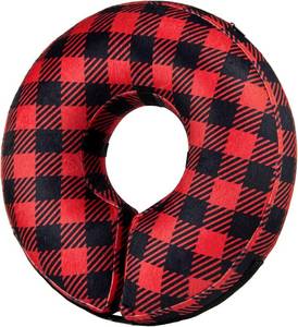 lot 4914 image: BENCMATE Inflatable Dog Cone Collar, Soft E-Collar (XL Plaid)