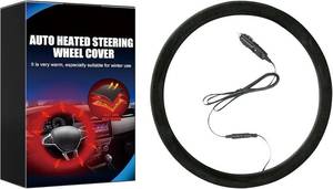 lot 4924 image: Heated Steering Wheel Cover 15 12V Warmer Universal for Cars