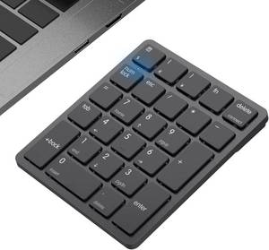 lot 4926 image: havit Bluetooth 26-Key Wireless Numeric Keypad for Windows Black