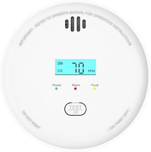 lot 4931 image: 2 in 1 Home Safety Alarm with Digital Display and Test Button