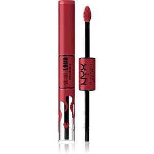 lot 4989 image: NYX Shine Loud Lip Color Liquid Lipstick Shade 34 Rebel Red 6.5 ml
