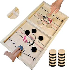 lot 6919 image: Fast Sling Puck Game, Table Desktop Battle, Sling Foosball Paced Winner Board Games Toys Slingshot Games Toy, Parent-Child Toy Board Table Game (L(22.2  11.8in))