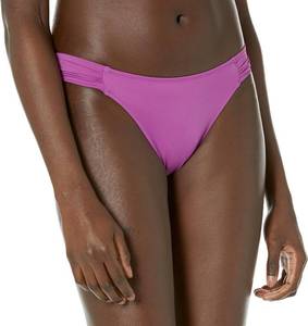 lot 6989 image: Womens Side Tab Bikini Swimsuit Bottom (Violet) Medium