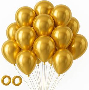 lot 7007 image: Voircoloria 105pcs Metallic Gold Balloons 12inch Party Latex Balloons for Birthday Graduation Baby Shower Wedding Anniversary New Year Party Decorations