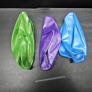 lot 7034 image: 3Pcs Thickened Frosted Yoga Ball Burst Fitness Balancer Ball for Home Exercise Gym Workouts and Yoga Blue Purple Green
