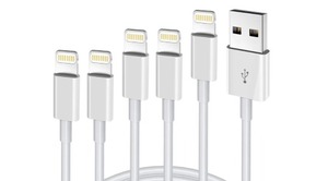 lot 7093 image: iPhone Charger Compatible with iPhone 1211 87Plus6S6SEPAD(WHITE)(5Pack)
