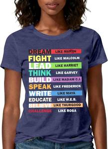 lot 7118 image: Black History Month Shirts Women Dream Like Martin Shirts Juneteenth Shirt African American Rights Equality Tee Tops Small