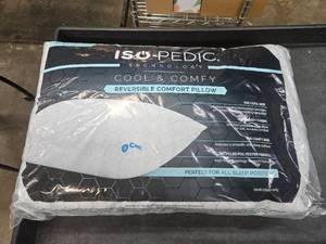 lot 7121 image: ISO-PEDIC Cool and Comfy Reversible Queen Size Pillow