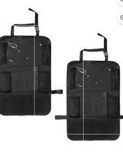 lot 13730 image: 2 Pack Car Seat Organizer,  Black