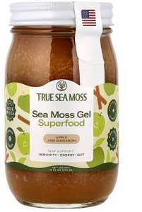 lot 13747 image: True Sea Moss Sea Gel Superfood, Apple And Cinnamon, 2 Pack