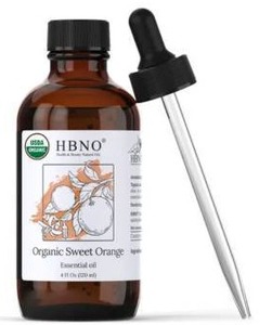 lot 13774 image: HBNO Organic Sweet Orange Essential Oil, 4 oz, 2 Pack