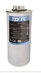 lot 13797 image: TZYYC 405 MFD 370V or 440V 405 MFD Dual Run Start Round AC Capacitor