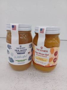 lot 13813 image: True Sea Moss Sea Gel Super Food, 2 Pack Wildcrafted, Mango Pineapple