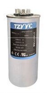 lot 13821 image: TZYYC 405 MFD 370V or 440V 405 MFD Dual Run Start Round AC Capacitor