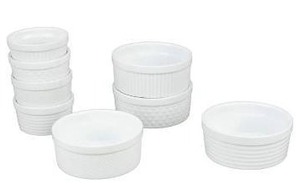 lot 13843 image: BIA Cordon Bleu 8-Piece Assorted Textured Ramekin And Soufle Set