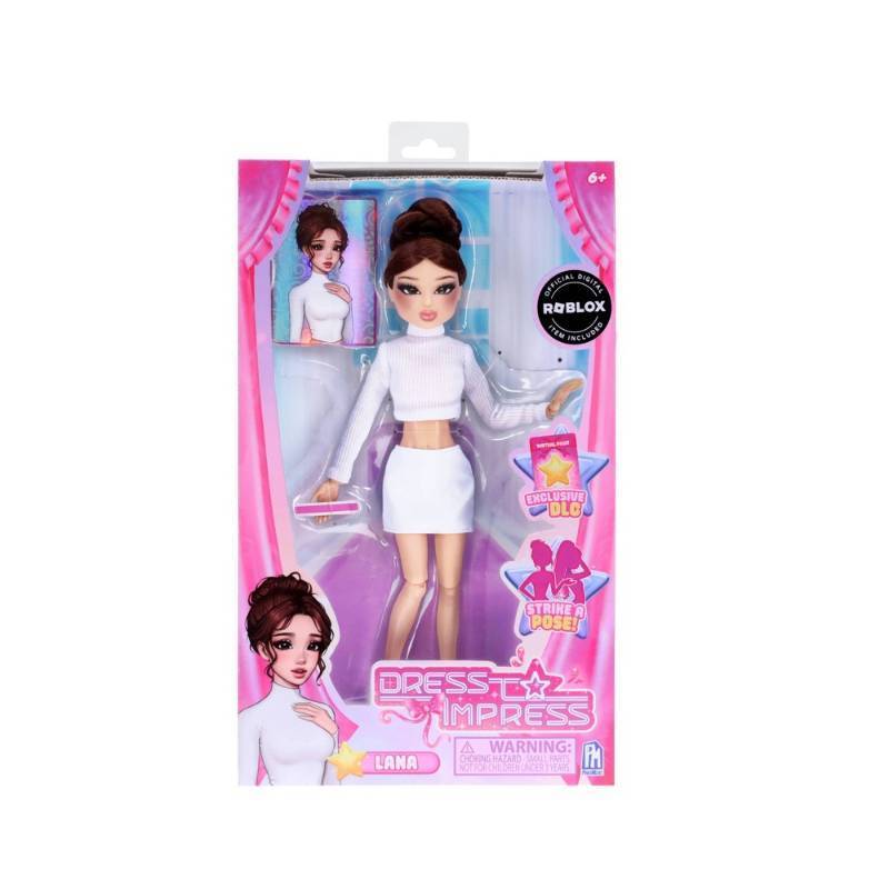lot 1276 image: Dress To Impress Fashion Dall Lana Creativity-Focused Fashion Doll with Accessories & Stand - Retail $68