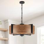 Luupyia 23.62 Inches Drum Chandelier Farmhouse, 6-Lights Large Drum Chandelier Rustic Farmhouse Chandeliers Height Adjustable Large Pendant Light for Dining Room Table Kitchen Island Bedroom Foyer E26