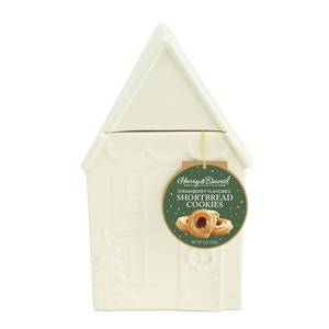 lot 1850 image: Harry & David Cookie Jar with Strawberry Shortbread Cookies Christmas Gift Set - 9oz BB 2.1.26 - Retail $20