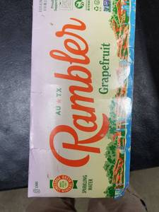 lot 1870 image: Rambler Grapefruit Sparkling Water, Pack of 8 BB 9.26.25 - Retail $24