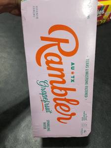 lot 1871 image: Rambler Grapefruit Sparkling Water, Pack of 8 BB 8.24.25 - Retail $0