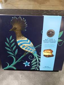 lot 1891 image: M&S Food Belgian Milk, Dark and White Chocolate Luxury Cookies BB 4.14.26 - Retail $0