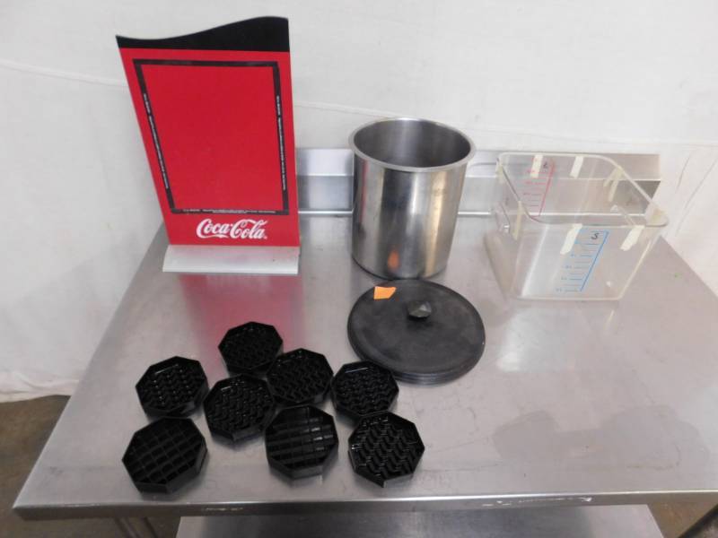 lot 1947 image: Coca-Cola Sign, Metal and Plastic Pan