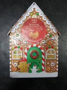 lot 2057 image: M&S Foods Magical Gingerbread Musical House With Cookies BB 4.8.26 - Retail $0
