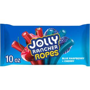 lot 2086 image: Jolly Rancher Ropes Blue Raspberry and Cherry Flavored Candy Laydown Bag - 10oz BB 3.26 - Retail $5