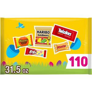 lot 2151 image: HERSHEYS Egg Hunt Assortment Chocolate & Sweets Easter Candy Laydown Bag - 31.5oz110pc BB 8.26 - Retail $15