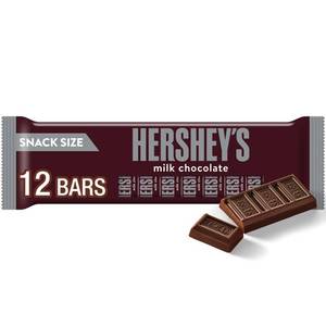 lot 2341 image: 3 packBB 11.2026Hersheys Milk Chocolate Snack Size Candy Bars - 5.4oz12ct - Retail $24