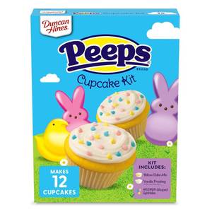 lot 2359 image: Duncan Hines Easter PEEPS Cupcake Mix and Frosting Kit with PEEPS Shaped Sprinkles - 14.52oz BB 12.11.26 - Retail $5