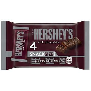 lot 2418 image: 3 packBB 8.2026Hersheys Milk Chocolate Snack Size Candy Bars - 1.8oz4ct - Retail $2