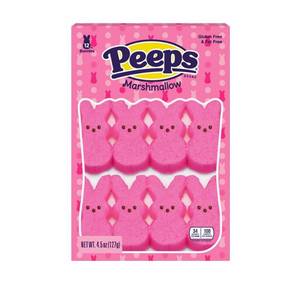 lot 2460 image: Peeps Easter Marshmallow Pink Bunnies - 4.5oz12ct BB 2.27 - Retail $10