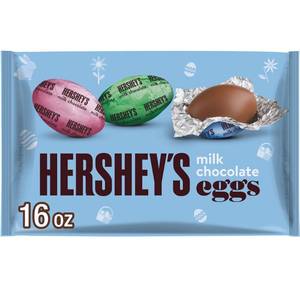 lot 2488 image: HERSHEYS Milk Chocolate Eggs Easter Candy - 16oz BB 1.27 - Retail $10