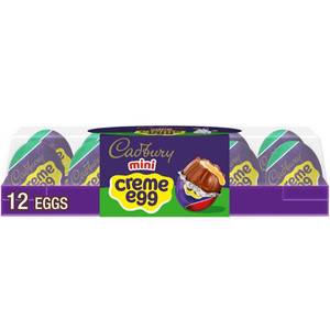lot 2550 image: 3-packs Cadbury Mini Cr�me Egg Milk Chocolate Easter Candy Tray - 12ct3.8oz BB 10.2026 - Retail $111