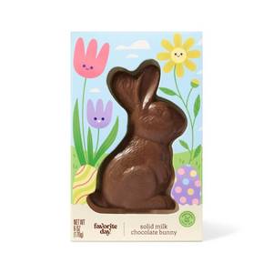 lot 2565 image: 2pk Spring Easter Candy Large Solid Milk Chocolate Bunny - 6oz - Favorite Day BB 1.2.27 - Retail $4