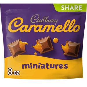 lot 2582 image: Hersheys Cadbury Caramello Candy Share Size Bag - 8oz BB 6.26 - Retail $12
