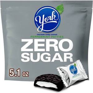 lot 2596 image: York Zero Sugar Chocolate Peppermint Patties Candy - 5.1oz BB 12.26 - Retail $13