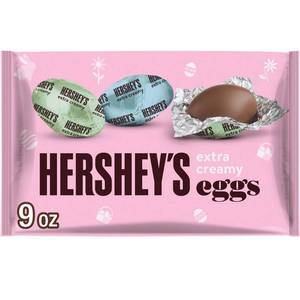 lot 2602 image: HERSHEYS Extra Creamy Milk Chocolate Easter Candy Eggs - 9oz BB 9.26 - Retail $13