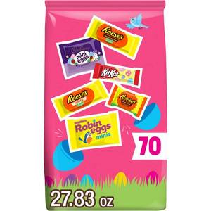 lot 2662 image: HERSHEYS Egg Hunt Assorted Easter Candy - 27.83oz70pc BB 10.26