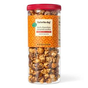 lot 2768 image: Christmas Dark Chocolate Caramel Cookie Caramel Corn Clusters Popcorn - 18oz - Favorite Day BB 8.15.26