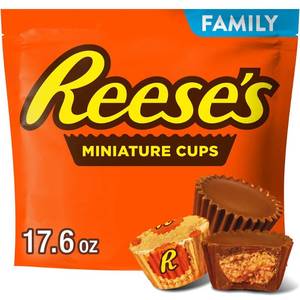 lot 3021 image: Reeses Miniatures Milk Chocolate Peanut Butter Cups Candy - 17.6oz BB 07.2026
