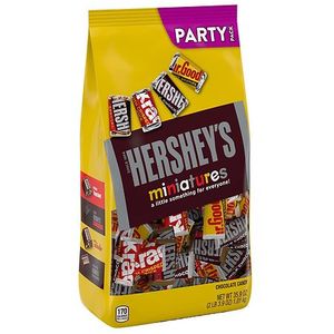 lot 3029 image: Hersheys Miniatures Assorted Chocolate Candy Bars - 35.9oz BB 02.2027