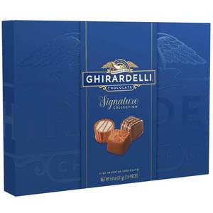 lot 3041 image: Ghirardelli Signature Collection Fine Assorted Chocolate Candy Gift Box - 6oz BB 33126