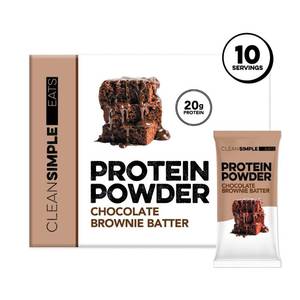 lot 3042 image: Clean Simple Eats Protein Powder Sticks - Chocolate Brownie Batter - 12oz10ct BB 122026