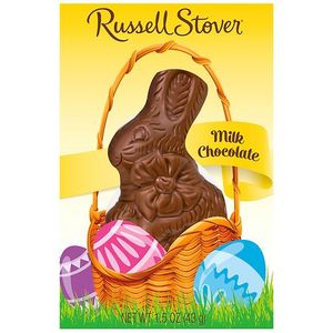 lot 3119 image: Russell Stover SOLID MILK CHOCOLATE Bunny 2 Pack BB 8126