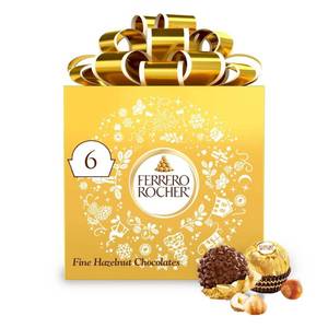 lot 3120 image: FERRERO ROCHER, FINE HAZELNUT CHOCOLATES 6ct BB 42026