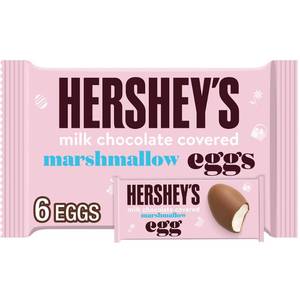 lot 3127 image: HERSHEYS Milk Chocolate Covered Marshmallow Eggs Easter Candy - 6ct5.7oz BB 92026