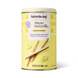 lot 3133 image: Spring Easter Meyer Lemon Rolled Wafers - 14.1oz - Favorite Day BB 2.9.27